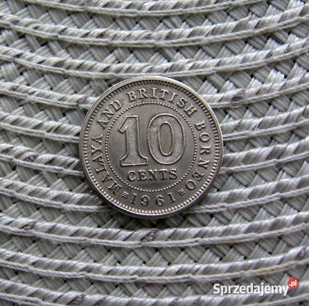 Malaje i Brytyjskie Borneo 10 Cent 1961r Kalisz