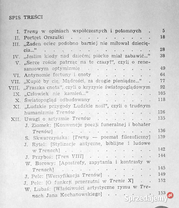 Treny Jana Kochanowskiego Stanisław Grzeszczuk Chełm