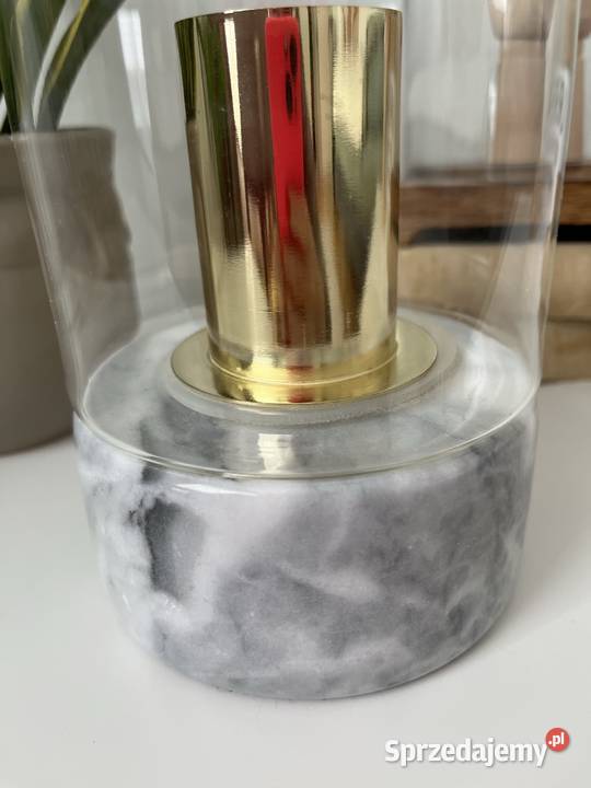 Westwing lampa stołowa marmurowa tuba nocna
