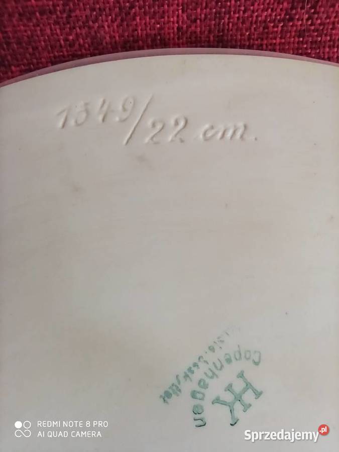 Porcelanową tacka z uchwytami HK Copenhagen pomorskie