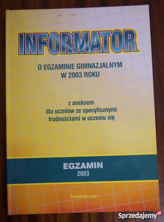 Informator o egzaminie gimnazjalnym w 2003 roku Parczew