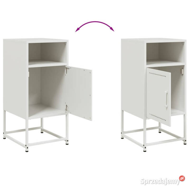 Szafka nocna biała 36x39x78 stal WM846576 Warszawa