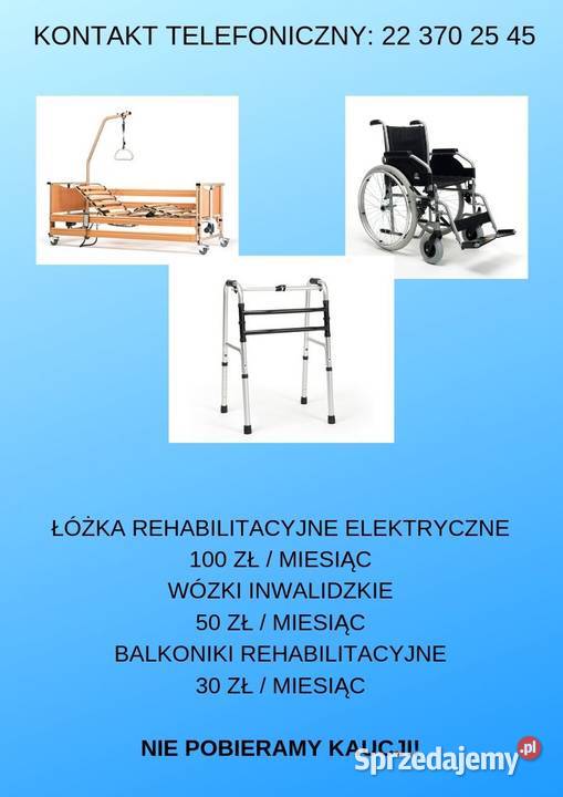 Wynajem Wózków Inwalidzkich Ceny Warszawa sprzedam