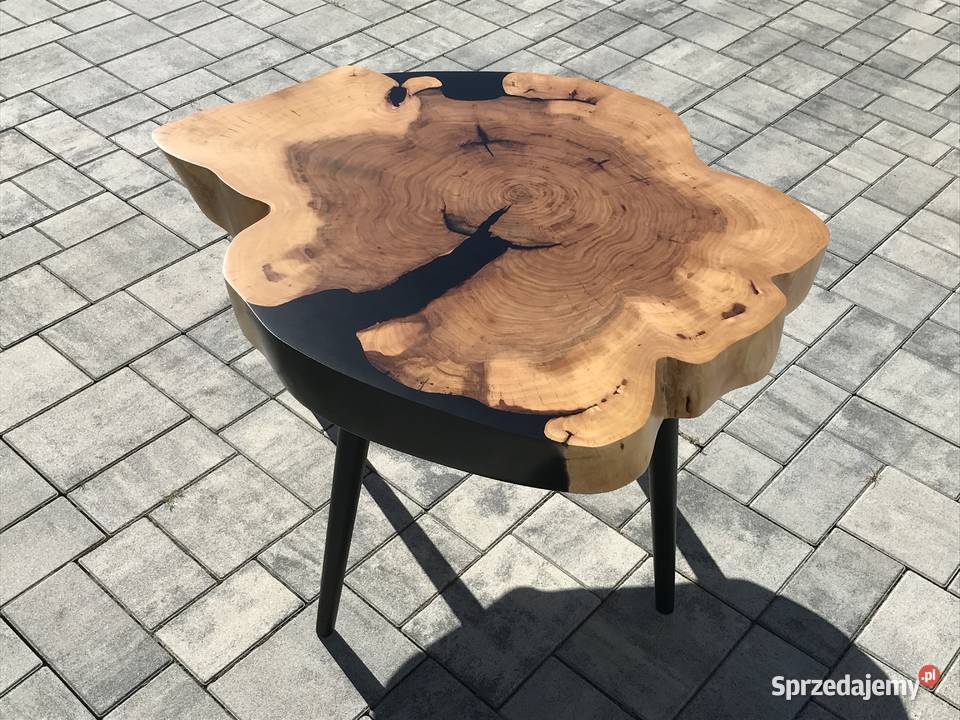 Stolik kawowy drewniany żywica epoksydowa Warszawa sprzedam
