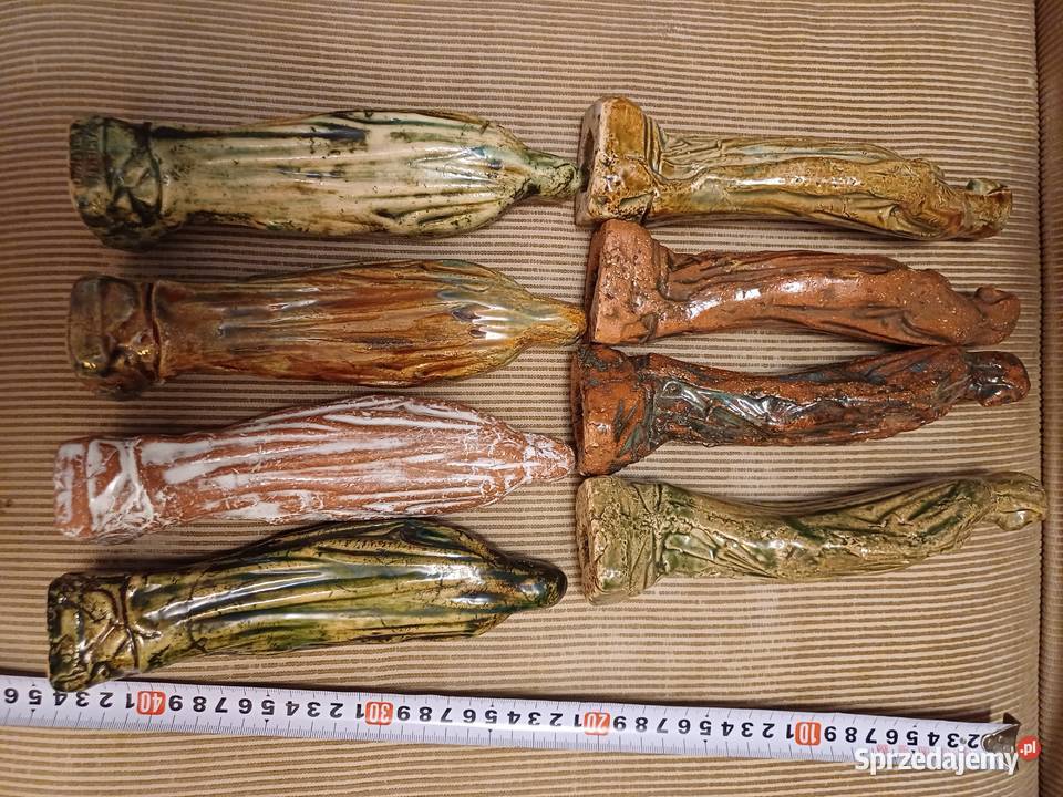 Maryjka gliniana figurka polewana Matki Bożej mazowieckie Warszawa