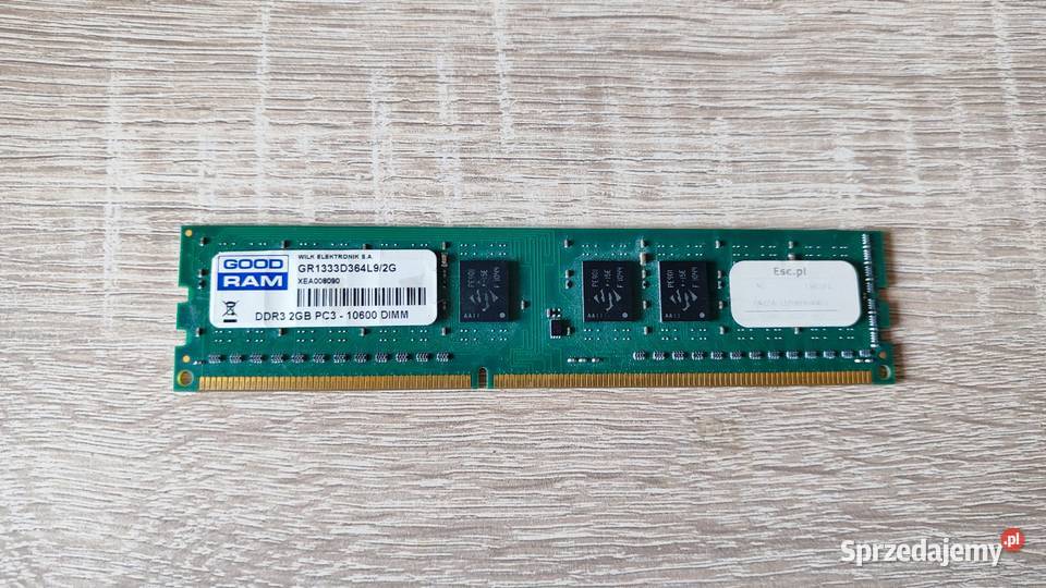 Pamięć RAM GoodRAM 2GB DDR3 1333 MHz CL9 DIMM Gdańsk