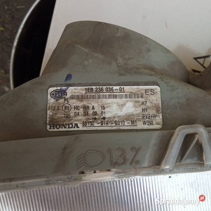 Lampa lewa przód honda Accord 1999 Szczecin sprzedam