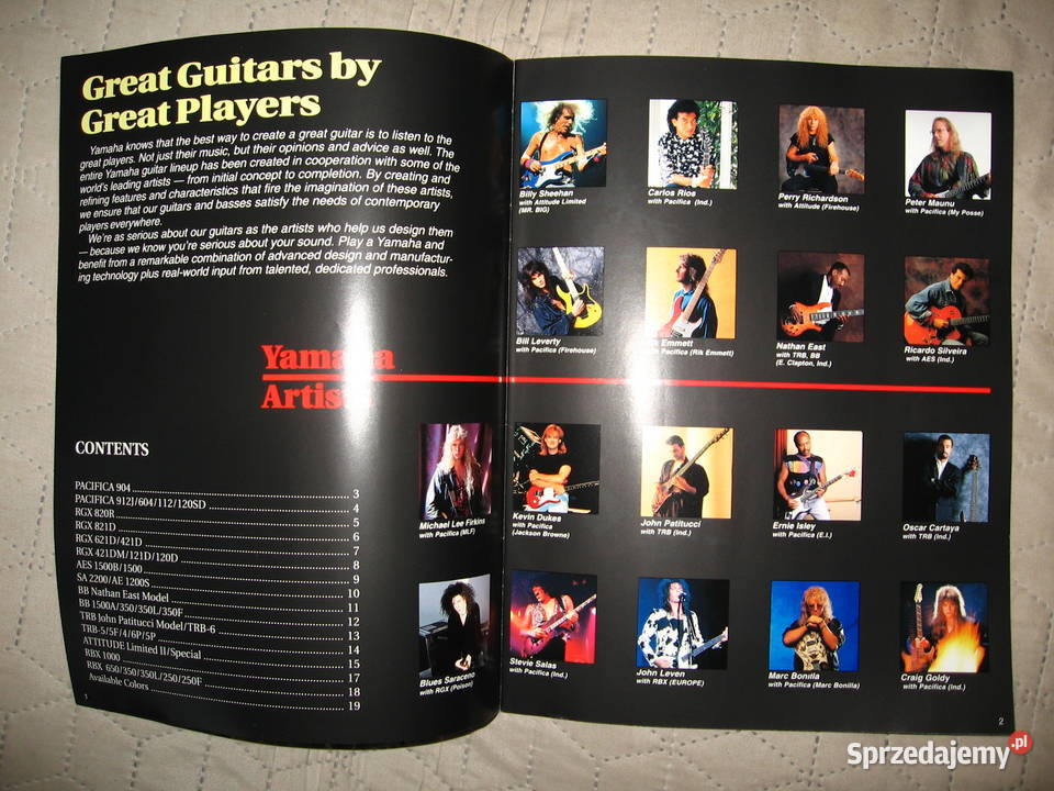 Yamaha Electric Guitars Basses Catalog 1994