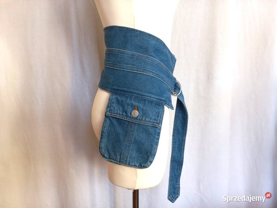 Pasek damski Kieszonka jeans niebieski Zara NOWE Dla kobiet Paski Białystok