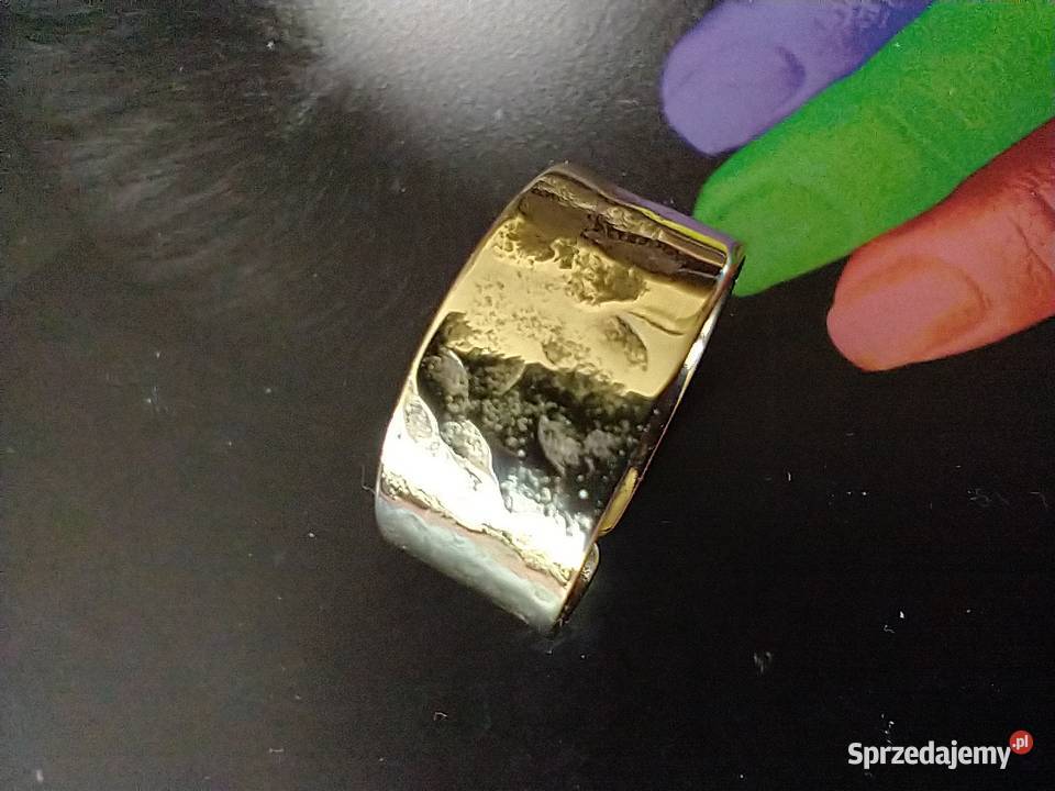 Obrączka pierścionek czysty mosiądz