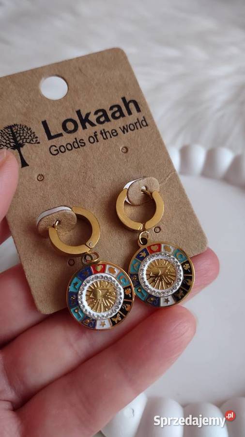 Kolczyki damskie stal nierdzewna evil eye Olkusz sprzedam