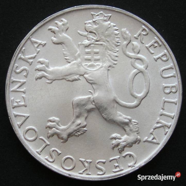 Czechosłowacja 50 koron 1948 SREBRO stan 1