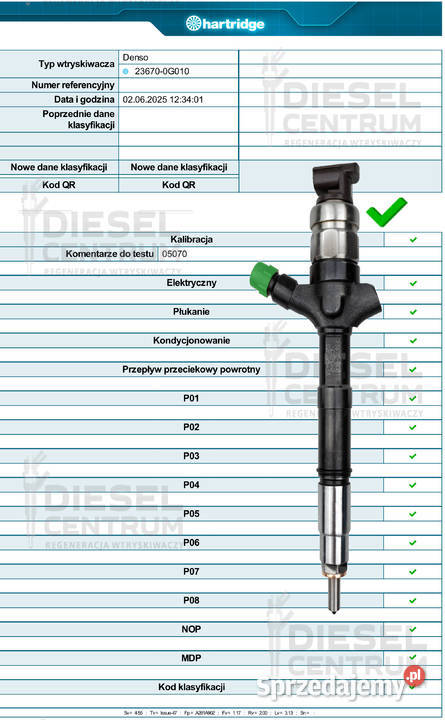 Wtryskiwacz Denso 236700G010 DCRI107580 TOYOTA Wtryskiwacze sprzedam