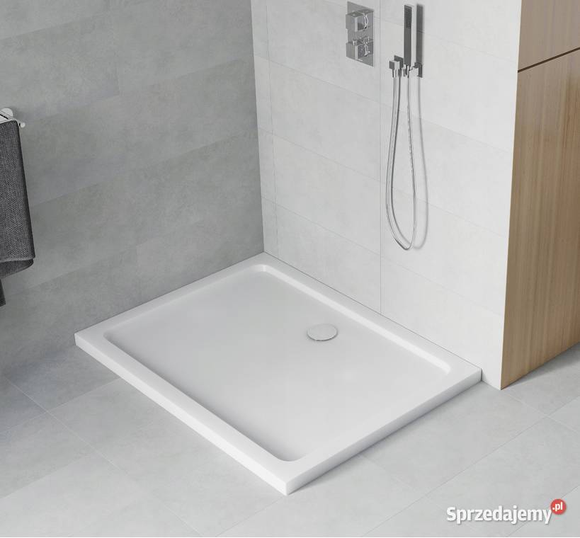 BRODZIK niski akrylowy 80x110 BIAŁYsyfon Choroszcz sprzedam