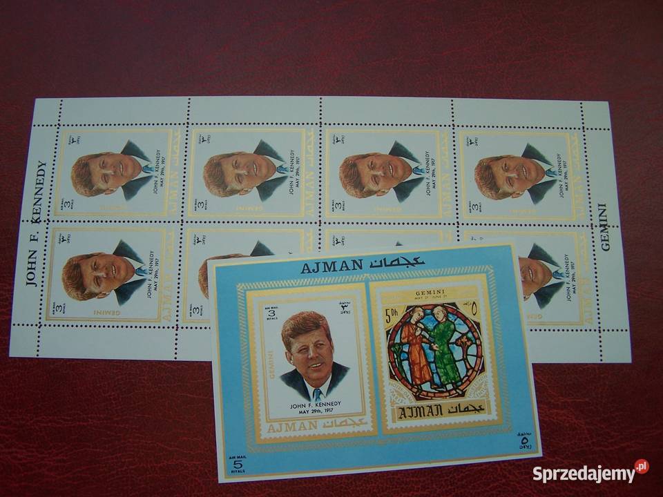 Ajman ZEA 1971 JF Keneddy Prezydent USA Filatelistyka Tychy sprzedam