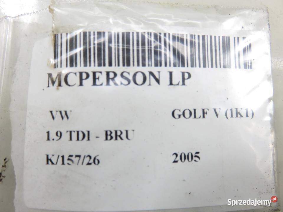 MCPERSON LEWY PRZEDNI VW GOLF V 19 TDI