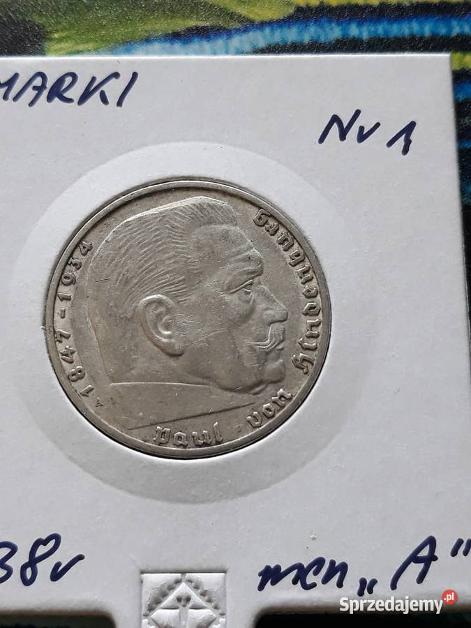 2 Marki Paul von Hindenburg 1938 r men A 1 Antyki, Sztuka, Kolekcje Konin sprzedam