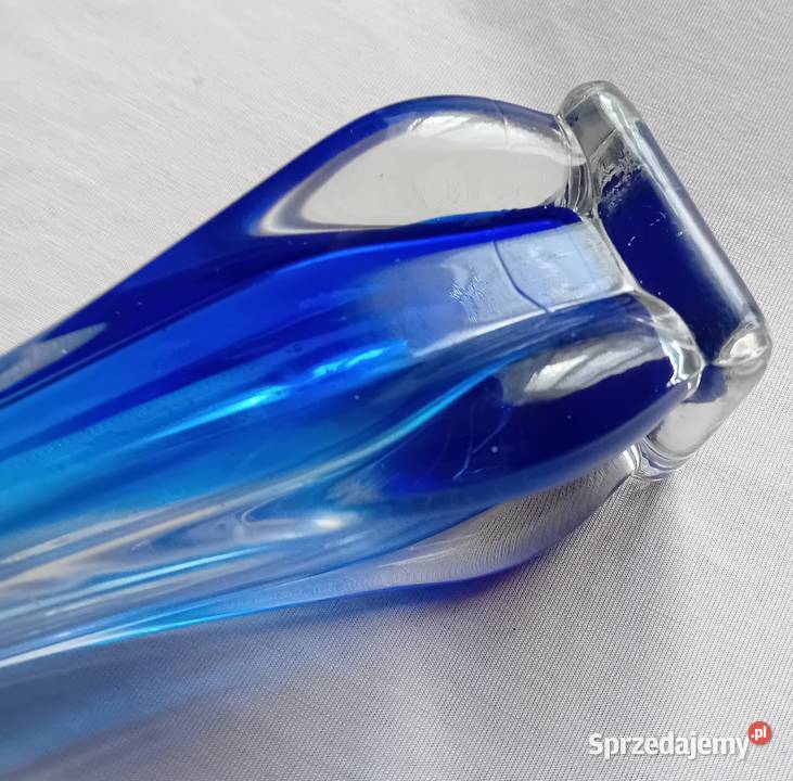 Wazon ze szkła dwubarwnego Viking Glass USA lata Koźminek