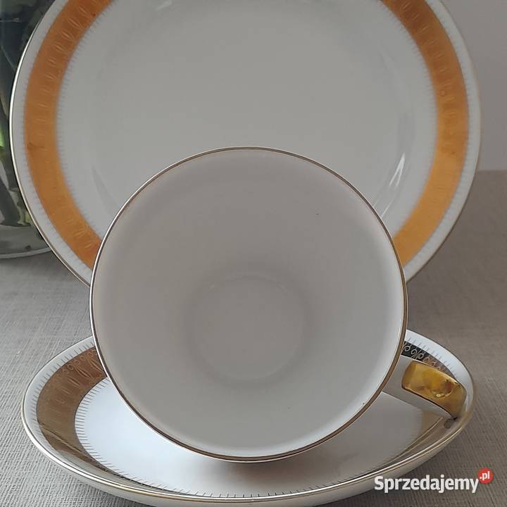 Porcelanowe trio śniadaniowe Kahla Niemcy DDR Bogatynia