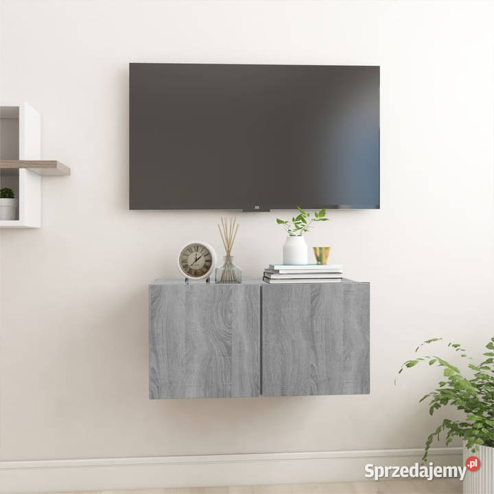 Wisząca szafka pod TV szary dąb sonoma 60x30x30 Warszawa sprzedam