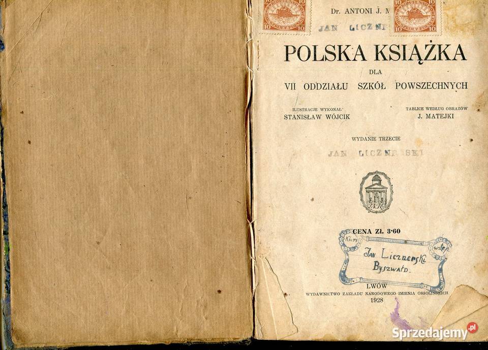 Polska książka VII oddziału szkół powszechnych twarda zachodniopomorskie Szczecin