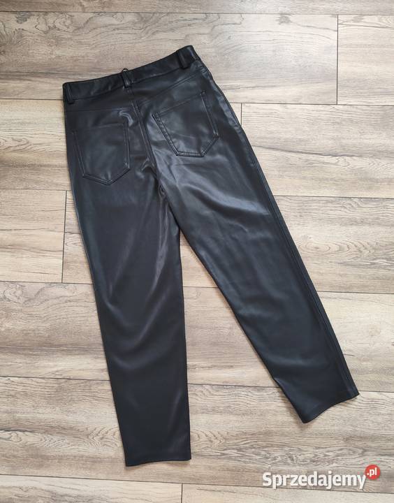Zara Czarne spodnie eco skóra Vintage y2k 40 Jasło