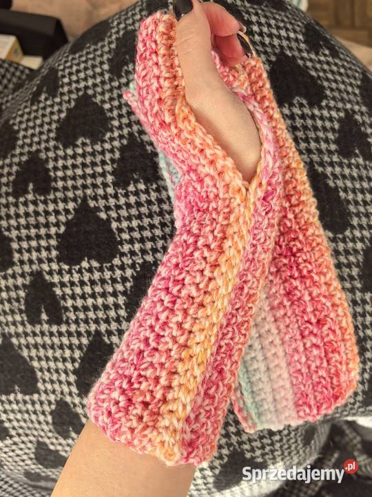Mitenki rękawiczki bez palców handmade damskie Wrocław