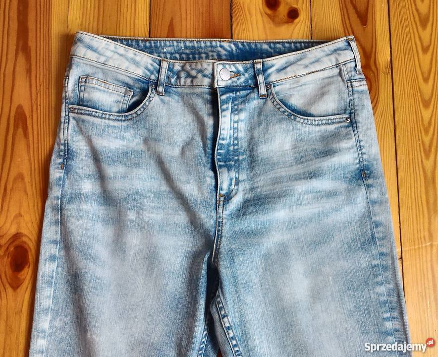 Nowe spodnie jeansy dżinsy HM 33 42 XL acid wash H&M Szczecin sprzedam