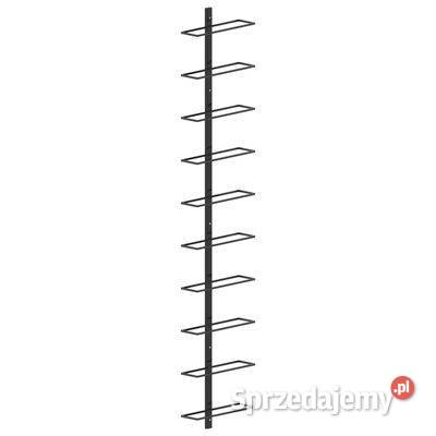 vidaXL Ścienny uchwyt na 10 butelek wina czarny Warszawa