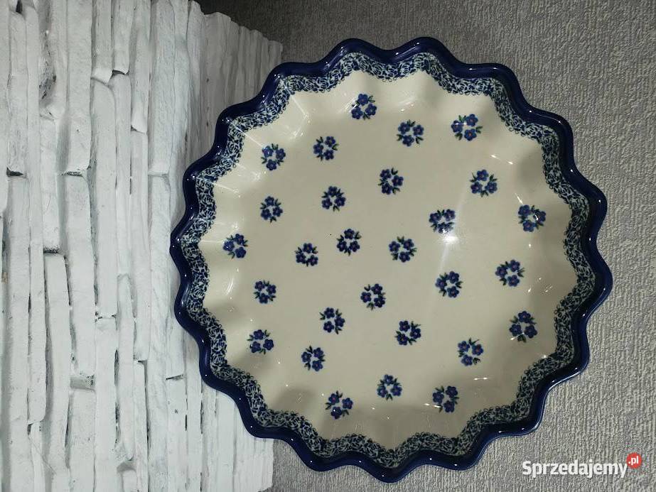 Ceramiczny talerz do tarty Dekoracja 224A Borówki