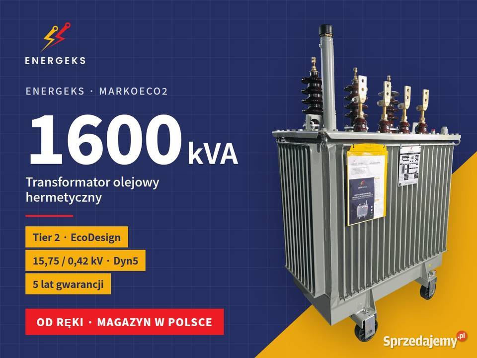 Transformator olejowy 1600 kVA 1575042 kV ręki