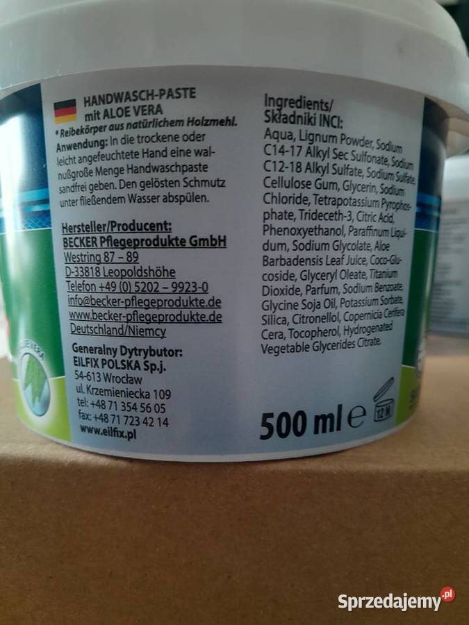 pasta do mycia rak Strzebiń