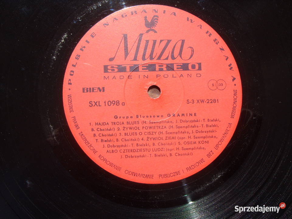 Winyl LP GRAMINEGRUPA BLUESOWA Muza SXL 1098