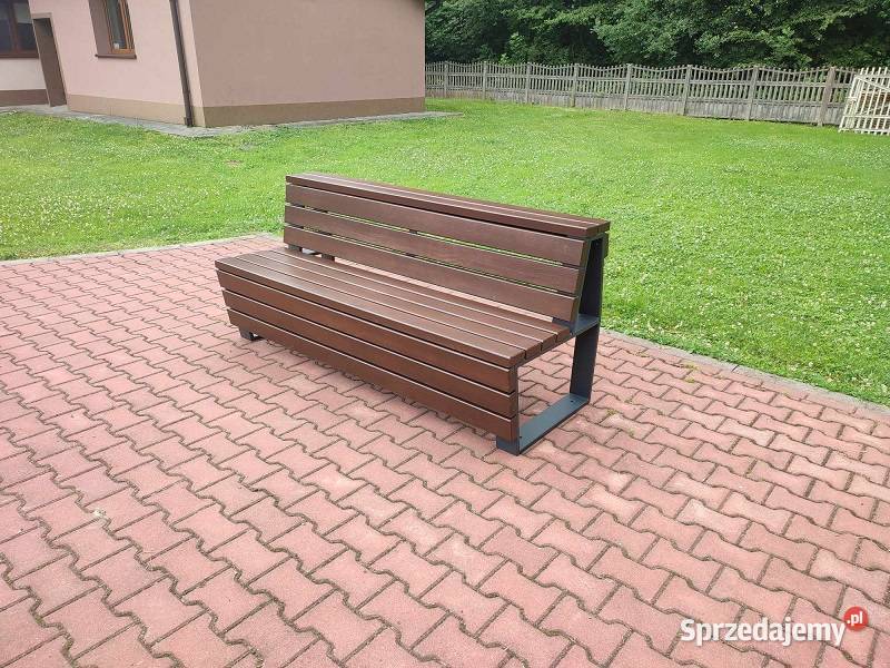 Ławka z oparciem miejska stalowa W253 180 podkarpackie Targowiska