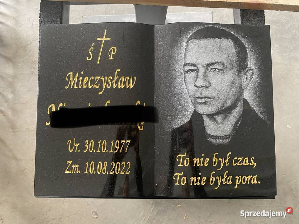 PROMOCJA Książka granitowa nagrobna litery dolnośląskie Jaworzyna Śląska
