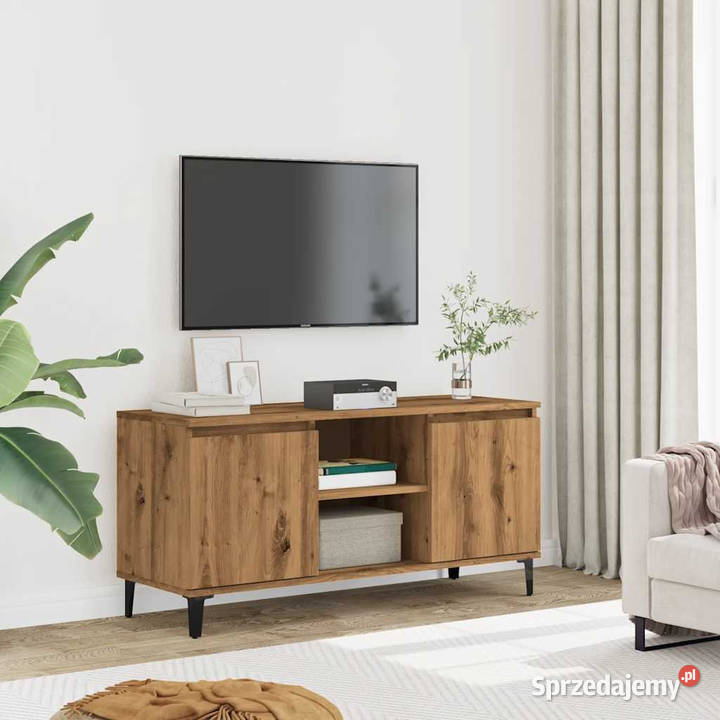 Szafka TV dąb artisan 102x35x50 materiał