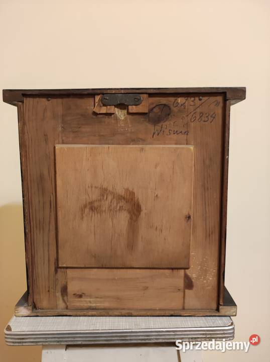 Stary drewniany zegar z PRL sprzedam