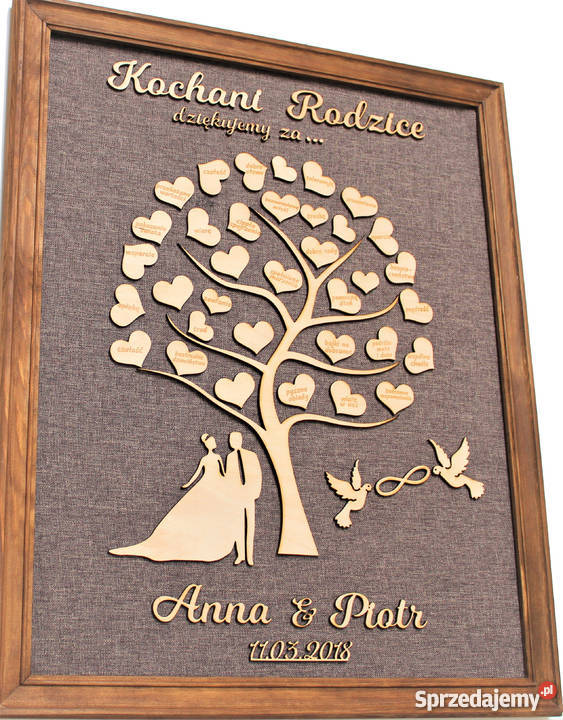 Obraz drzewko Podziękowania rodziców mamy Warszawa