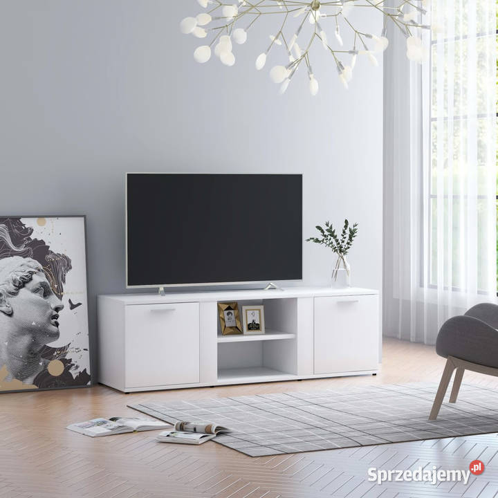 Szafka pod TV biała 120x34x37 materiał Warszawa