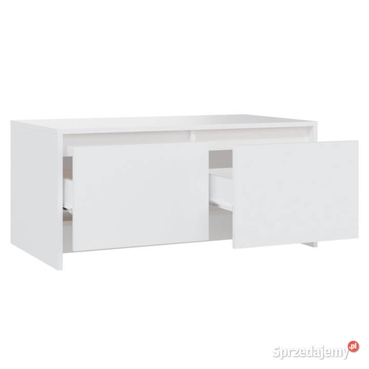 Stolik kawowy biały 90x50x415 materiał Stoły