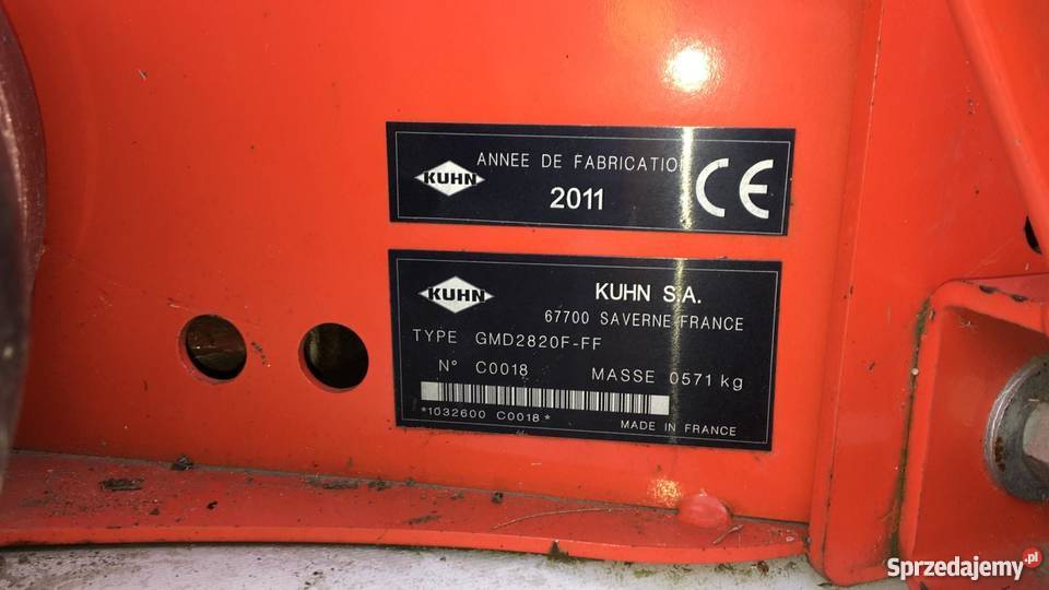 Kosiarka czołowa KUHN 2820 FFF transport sprzedam