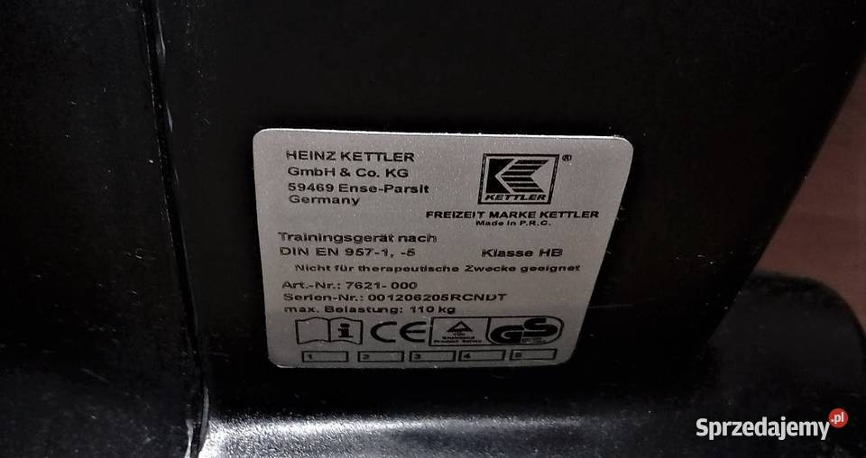 STACJONARNY ROWER MAGNETYCZNY KETTLER PASO 100 Dąbrówka