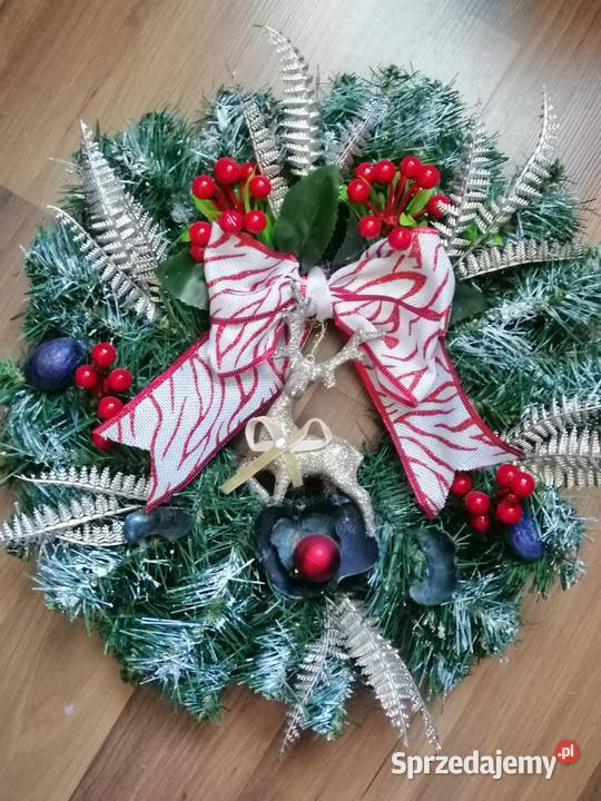 Wianek świąteczny na drzwi wejściowe Dekoracja Katowice