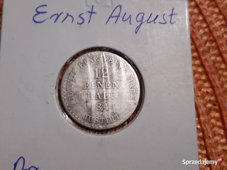 moneta srebrna Królestwo Hanowaru z 1844r Łomża