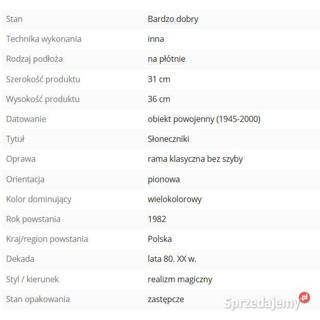 Słoneczniki Moneta Reprodukcja Katowice sprzedam