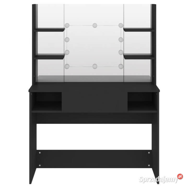 Stolik do makijażu z LED 100x40x135 MDF czarny Warszawa
