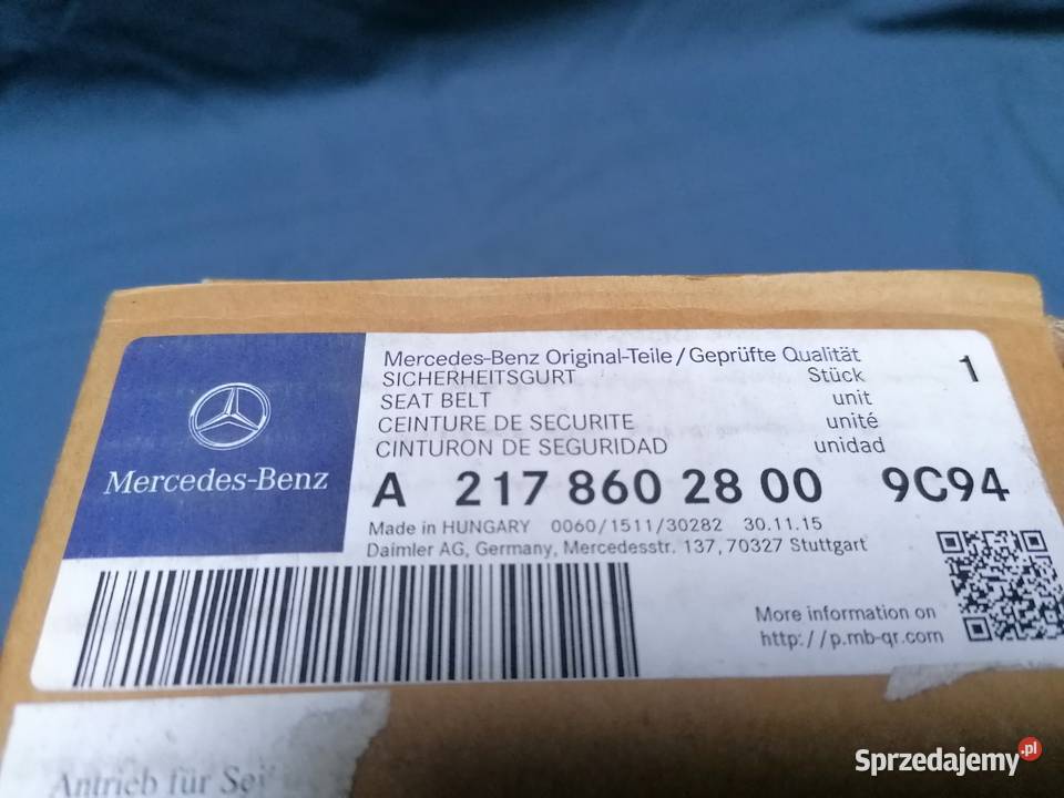 MERCEDES S COUPE W117 PAS PASAŻERA PRAWY wielkopolskie