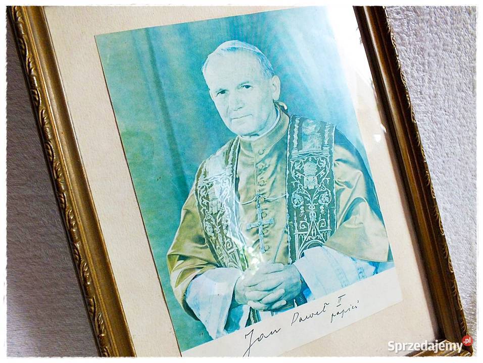Stary Obraz Święty Jan Paweł II Papież Żary