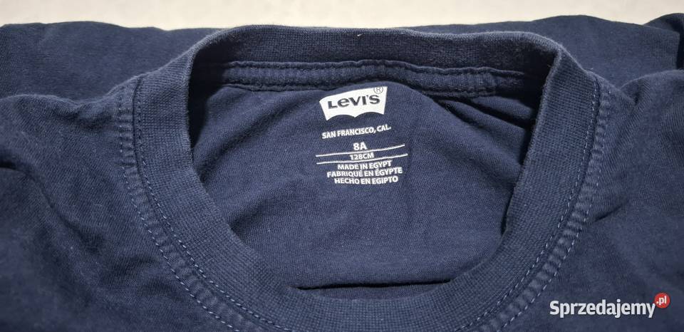 Koszulka długi rękaw granatowa Levis 128 Odzież chłopiec śląskie