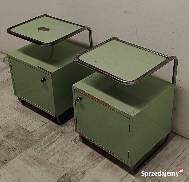 szafki nocne chrom Czechosłowacja Mucke Melder Nocne Radomsko